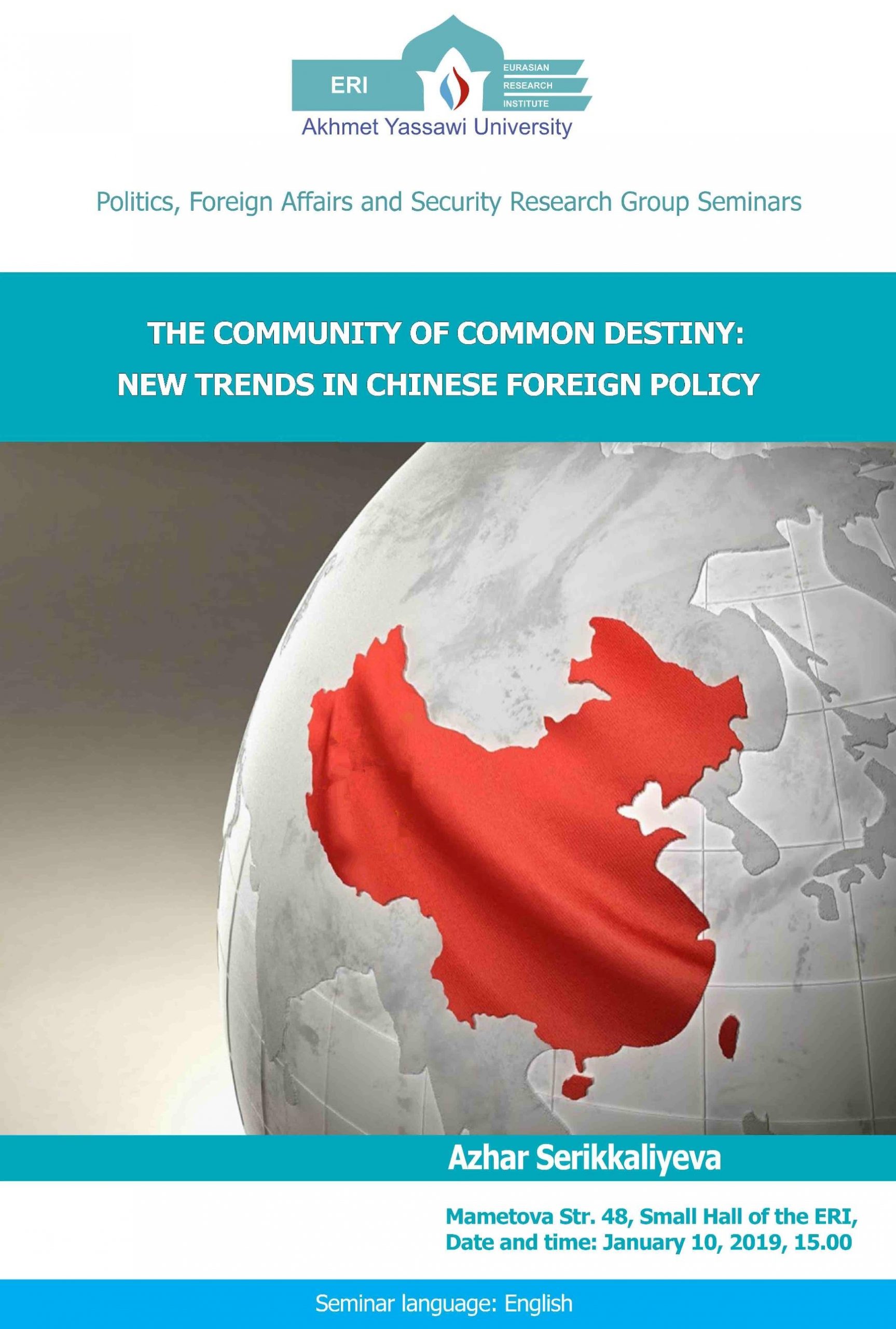 The Community of Common Destiny: New Trends in Chinese Foreign Policy