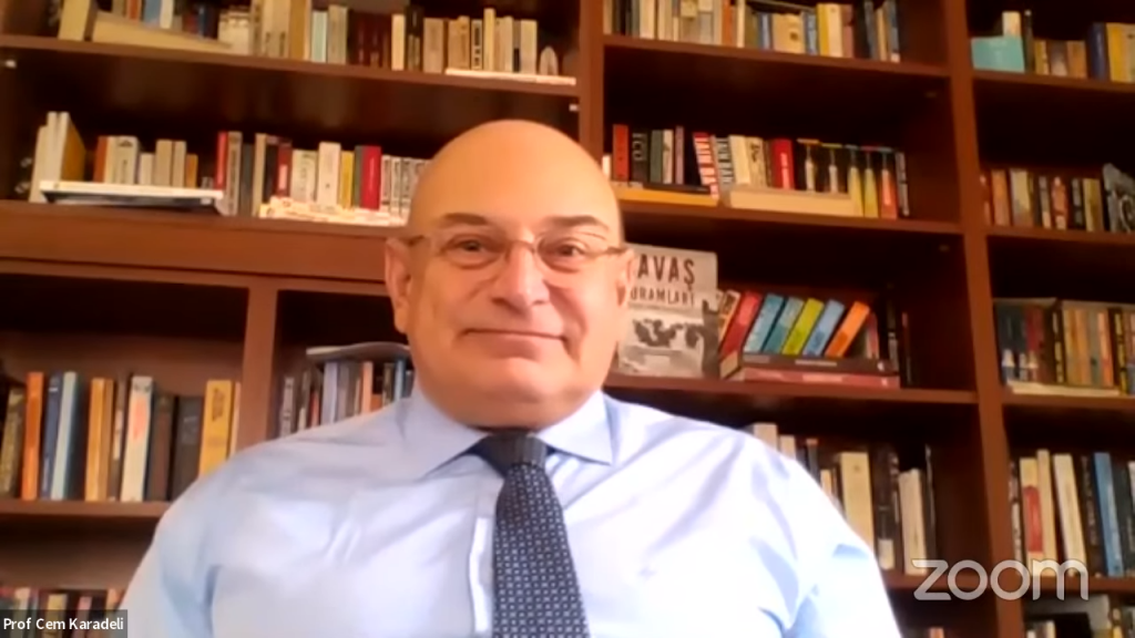 On May 11, 2022, Ufuk University Professor Dr. Cem Karadeli held an online seminar at the Eurasian Research Institute on the topic “European Security in the Wake of War in Ukraine”.